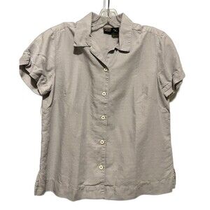 Women’s Patagonia Pataloha Ss Button Down Tencel Organic Cotton Blouse Size 8